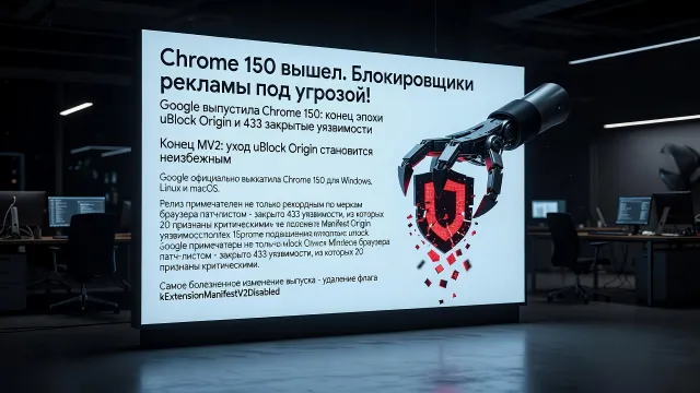 Chrome 150 вышел. Блокировщики рекламы под угрозой!