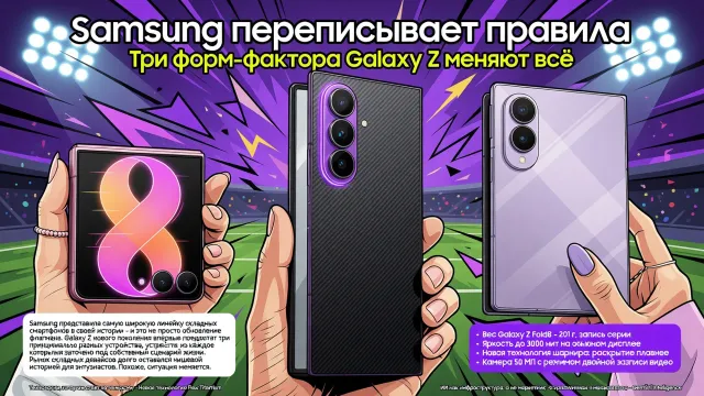 Samsung переписывает правила. Три форм-фактора Galaxy Z меняют всё